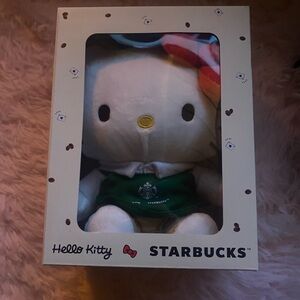 Starbucks Hello Kitty Plush with Green Apron